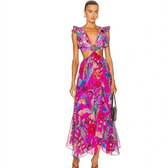 PatBO Dresses & Skirts - PATBO - ZAMIA BELTED BEACH DRESS - MAGENTA